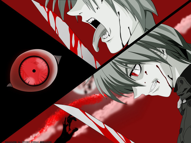 Yandere bloodied knife redsky redmoon free wallpaper - medium preview image