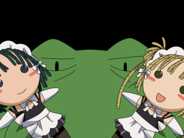 Anime maid characters green eyes free wallpaper - medium preview image