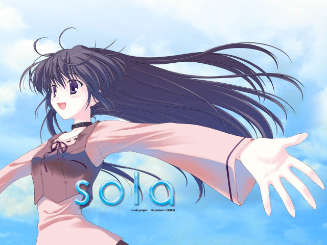 Woman flying outstretched solo portrait free wallpaper - medium preview image