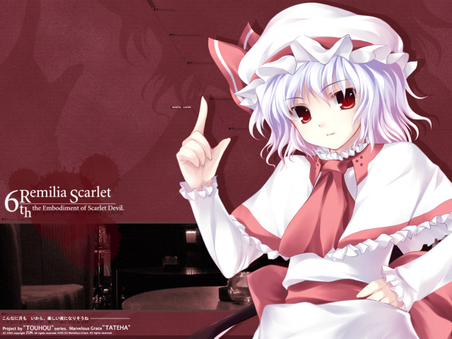 Anime girl pink white red free wallpaper - medium preview image