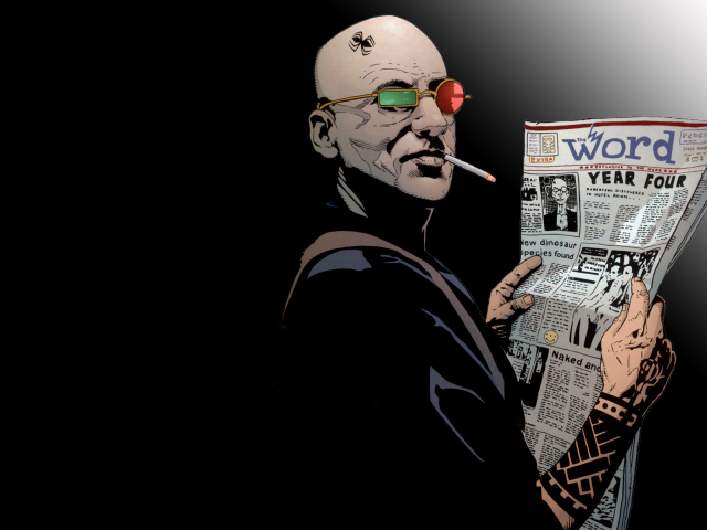 Old man reading newspaper cigarette free wallpaper - medium preview image