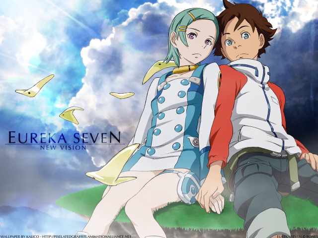 Eureka aqua brown hair clouds free wallpaper - medium preview image