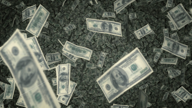 Money flying bunch above air free wallpaper - medium preview image