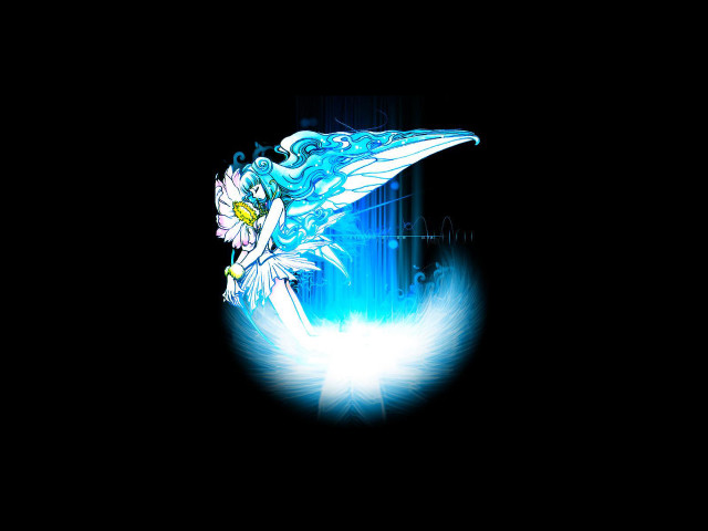 Blue bird flying wings light free wallpaper - medium preview image