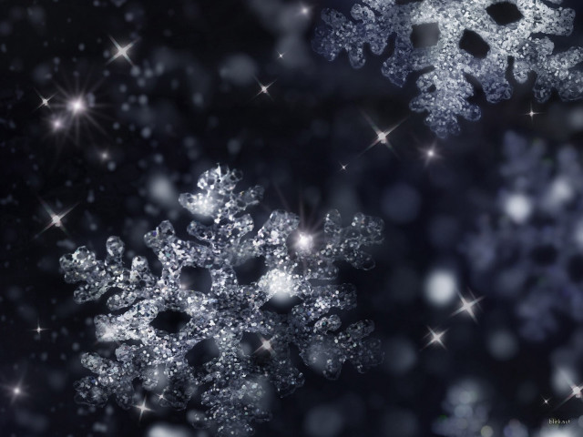 Snowflake dark stars scattered snowflakes free wallpaper - medium preview image