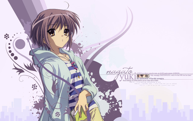Chizuko yoshida hooded jacket purple free wallpaper - medium preview image