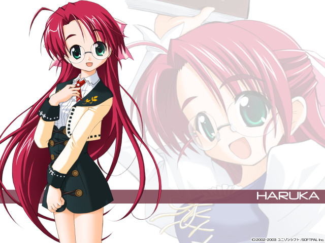 Red haired girl green eyes free wallpaper - medium preview image