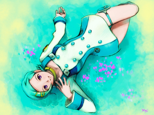Aqua hair water anime yayoi free wallpaper - medium preview image