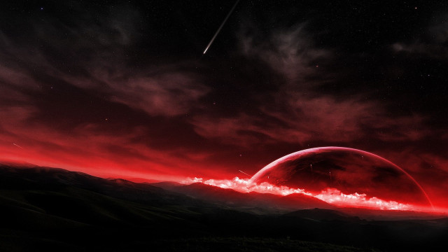 Red planet red sky shooting free wallpaper - medium preview image
