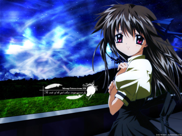 Girl sky background aurora fireworks free wallpaper - medium preview image