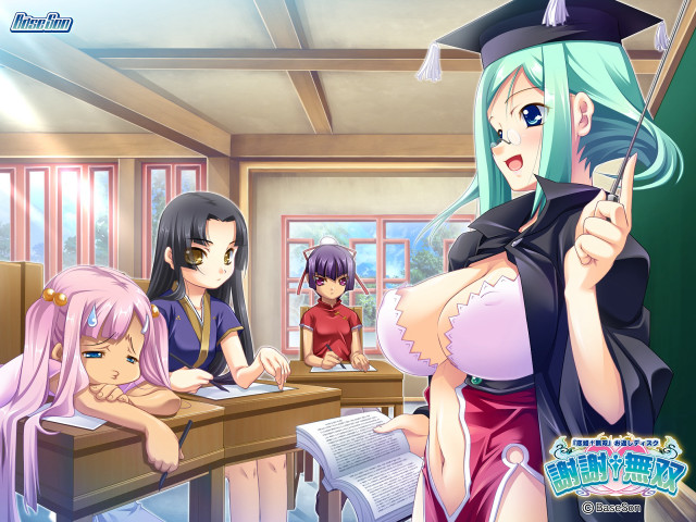 Classroom anime girls teacher chinese free wallpaper - medium preview image