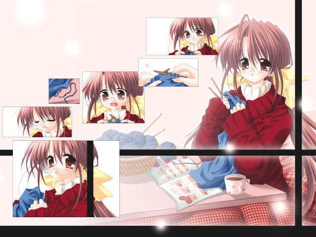 Girl coffee book anime net free wallpaper - medium preview image