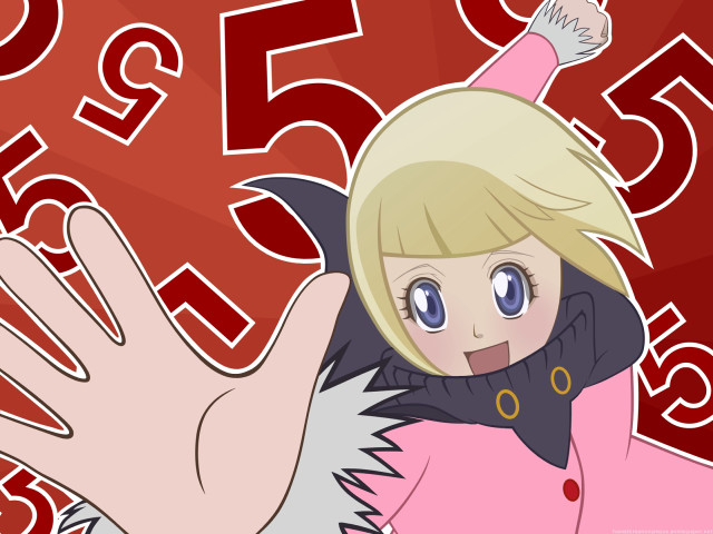 Cartoon pinkcoat handup numbers redbackground free wallpaper - medium preview image