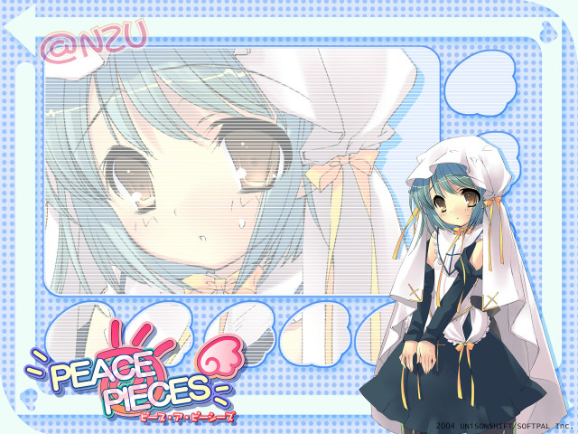 Girl blue peace sign green free wallpaper - medium preview image