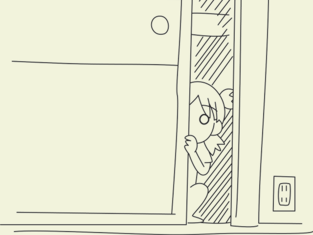 Girl window ball animalears lineart free wallpaper - medium preview image