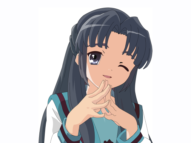 Ayako praying blackhair blueuniform kyoto free wallpaper for desktop - medium preview image