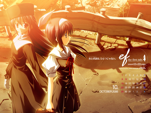 Anime girls plane sunset school free wallpaper - medium preview image