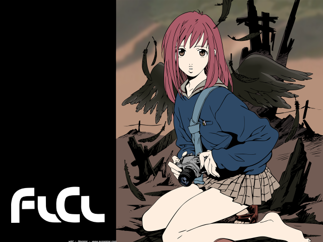 Pink hair girl camera bird free wallpaper - medium preview image
