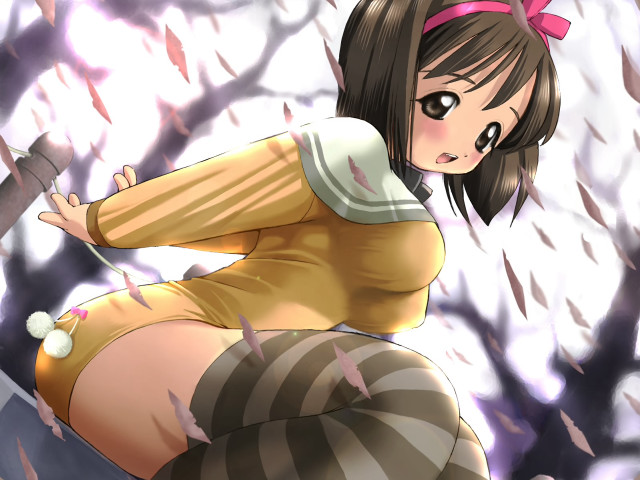 Woman yellow dress sword flowers free wallpaper - medium preview image