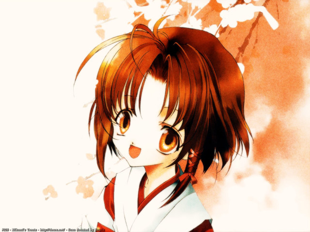 Girl red bow white shirt #2 free wallpaper - medium preview image