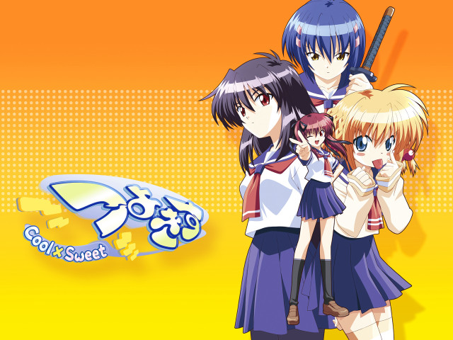 Anime girls guns blue red free wallpaper - medium preview image