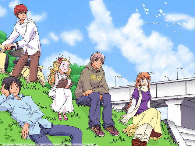 Hill sky bridge group manga free wallpaper - medium preview image