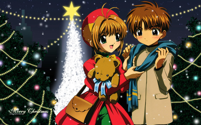 Christmas tree teddy bear city free wallpaper - medium preview image