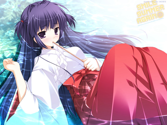 Girl water long hair miko free wallpaper - medium preview image