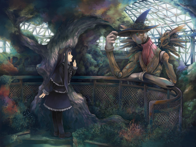 Alice prin forest witch hat free wallpaper - medium preview image