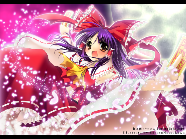 Purple hair girl red hat free wallpaper - medium preview image
