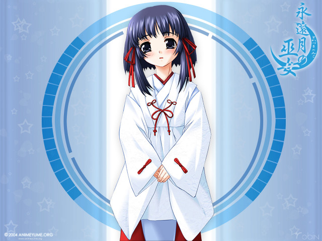 Anime starry sky moon crescent free wallpaper - medium preview image