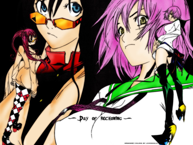 Pink haired green eyed anime free wallpaper - medium preview image