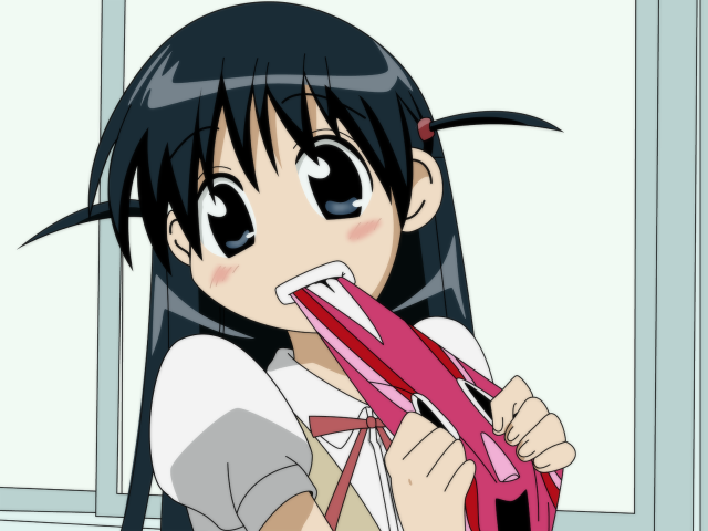 Girl pink object toothbrush anime free wallpaper - medium preview image