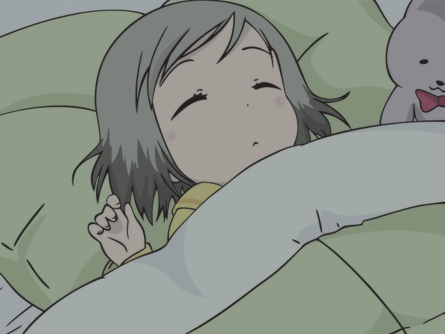Girl sleeping stuffed animal pillow free wallpaper - medium preview image