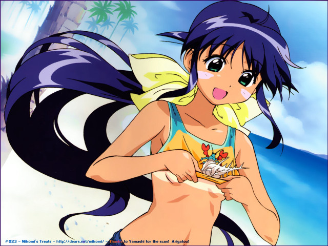Cartoon girl large breast long free wallpaper - medium preview image