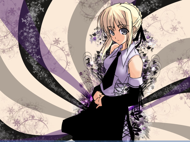 Blonde woman purple dress flower free wallpaper - medium preview image
