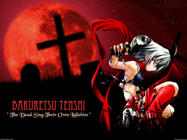 Demon girl fullmoon cross gothic free wallpaper - medium preview image