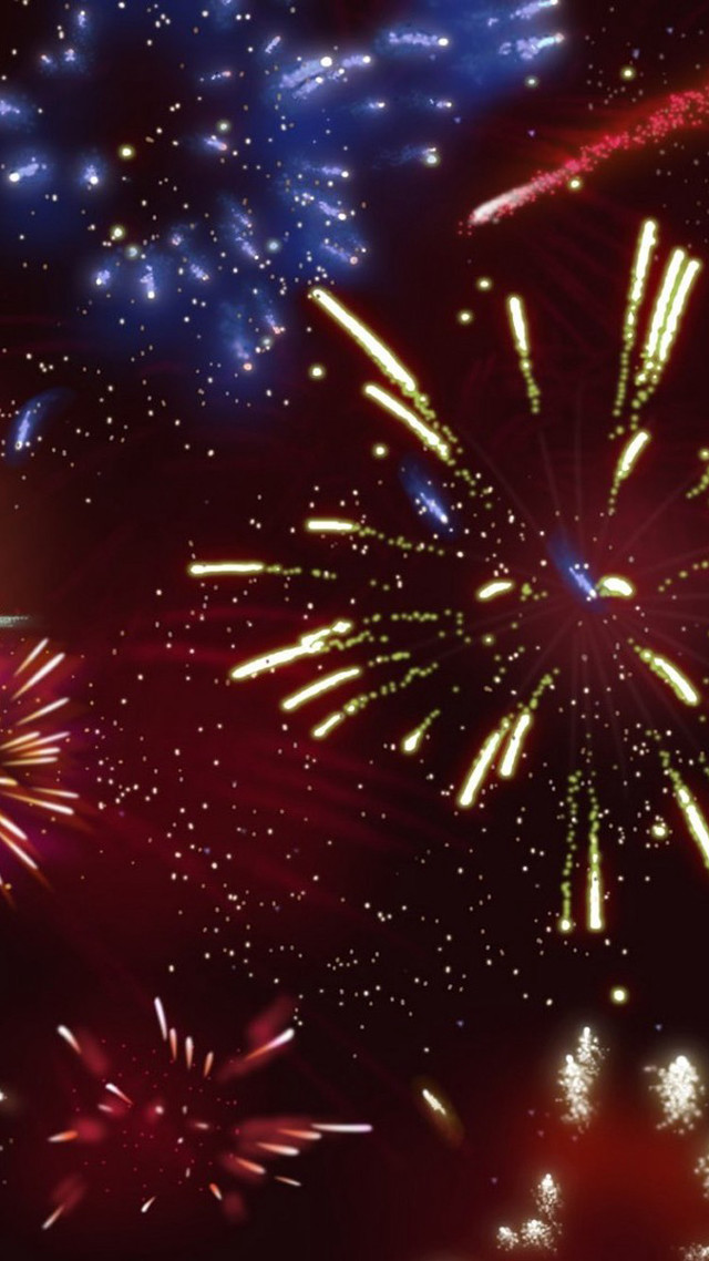 Fireworks colorful black background stars free wallpaper - medium preview image
