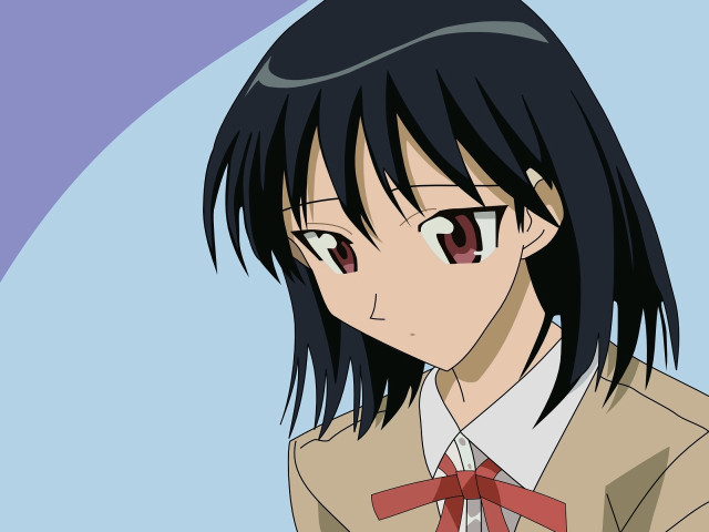 Anime girl black hair red #6 free wallpaper - medium preview image