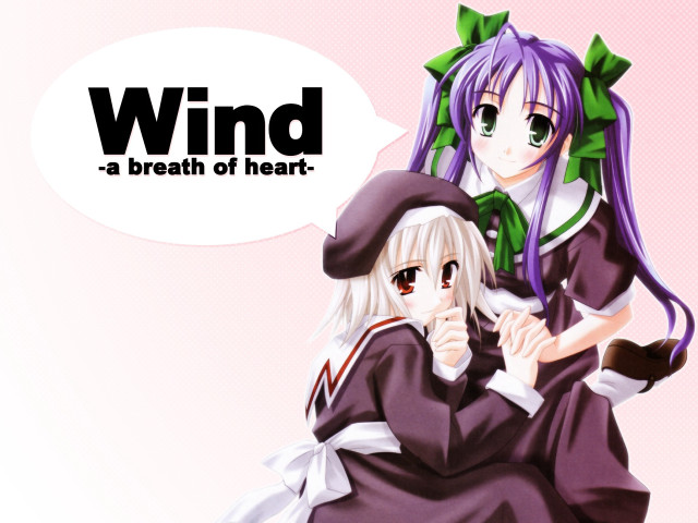 Anime couple speechbubble wind heart free wallpaper - medium preview image