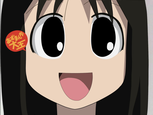 Cartoon girl red button black free wallpaper - medium preview image