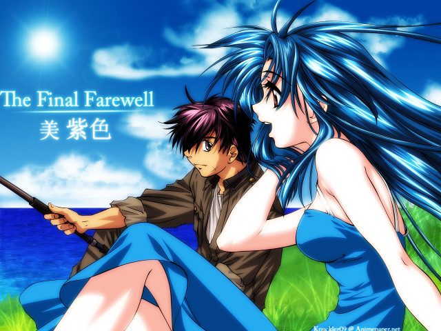 Final farewell anime fishing sitting free wallpaper - medium preview image