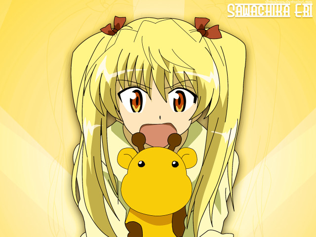 Girl teddy bear yellow background free wallpaper - medium preview image