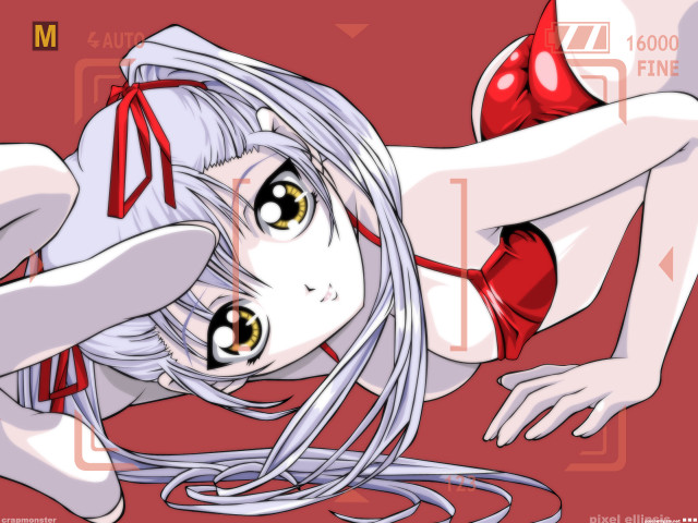 Woman red bikini rabbit ears free wallpaper - medium preview image