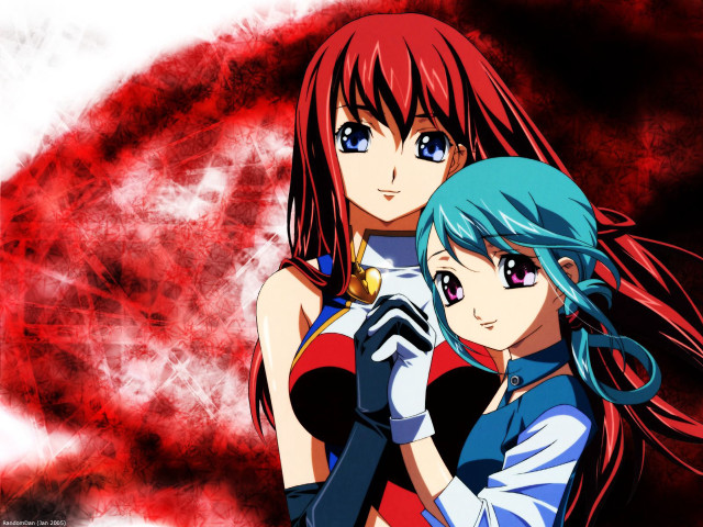 Anime girls long hair blue #12 free wallpaper - medium preview image