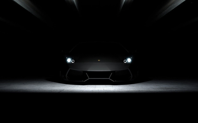 Black sports car dark room #12 free wallpaper - medium preview image