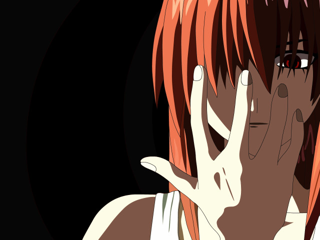 Red haired woman hand gesture free wallpaper - medium preview image