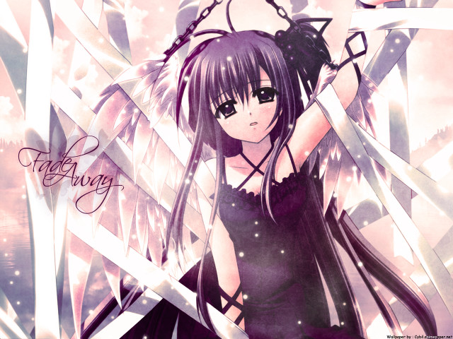 Long haired girl sword starry free wallpaper - medium preview image
