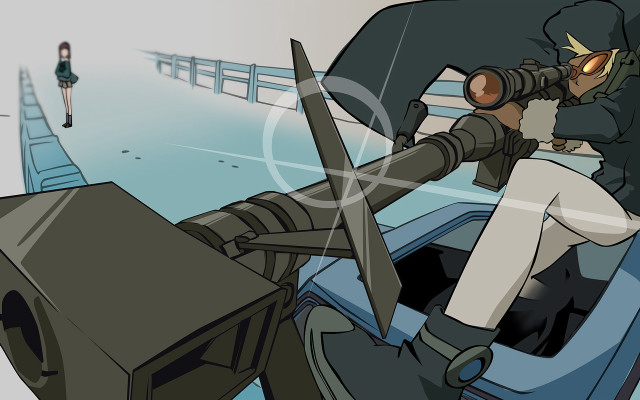 Cartoon person car gun camera free wallpaper - medium preview image