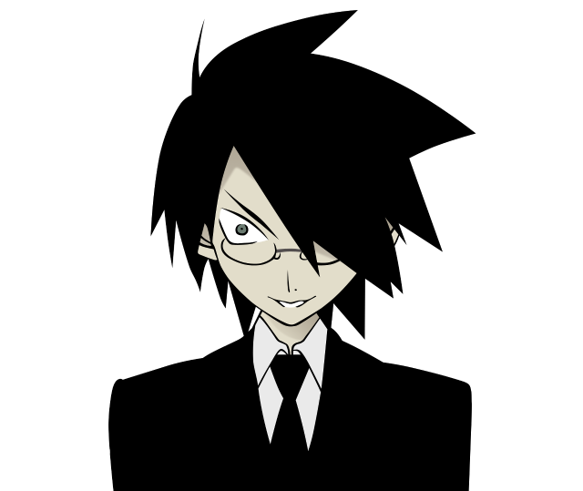 Man suit glasses portrait blackoutline free wallpaper - medium preview image